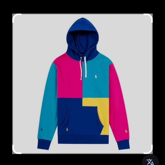 Polo Ralph Lauren Spectre 2 Color Block Hoodie Pullover Sweatshirt Y2K - Picture 1 of 5